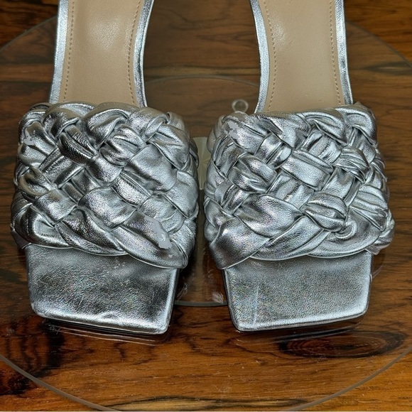 Marc Fisher Draya Square Toe Slide in silver - Picture 9 of 16